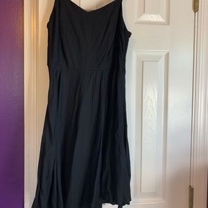Black fit and flair dress